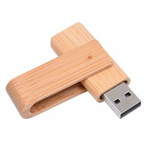 WOODEN SWIVEL USB FLASH DRIVE - Novelty