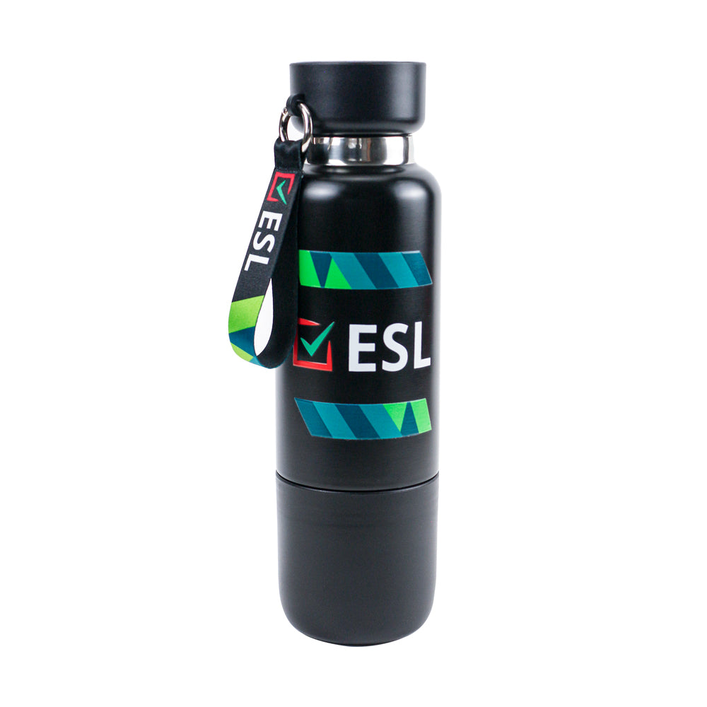 Multi-function SS Bottles, Double Wall, Base Cup, Lanyard, 500ml - Novelty