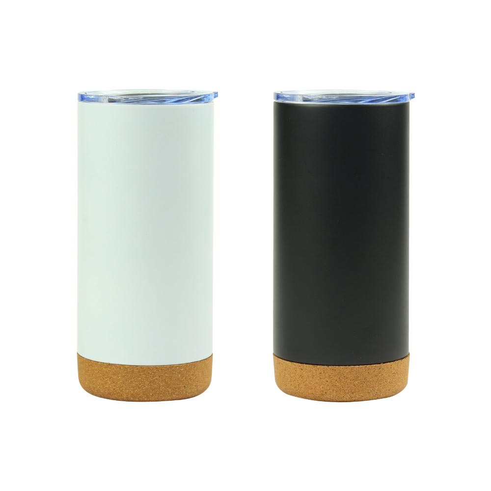 Travel Tumbler with Cork Base 450ml Stainless Steel - Novelty