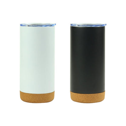 Travel Tumbler with Cork Base 450ml Stainless Steel - Novelty