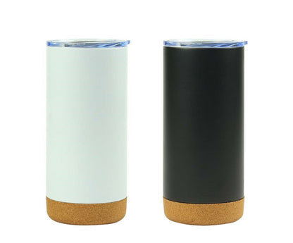 Travel Tumbler with Cork Base 450ml Stainless Steel - Novelty