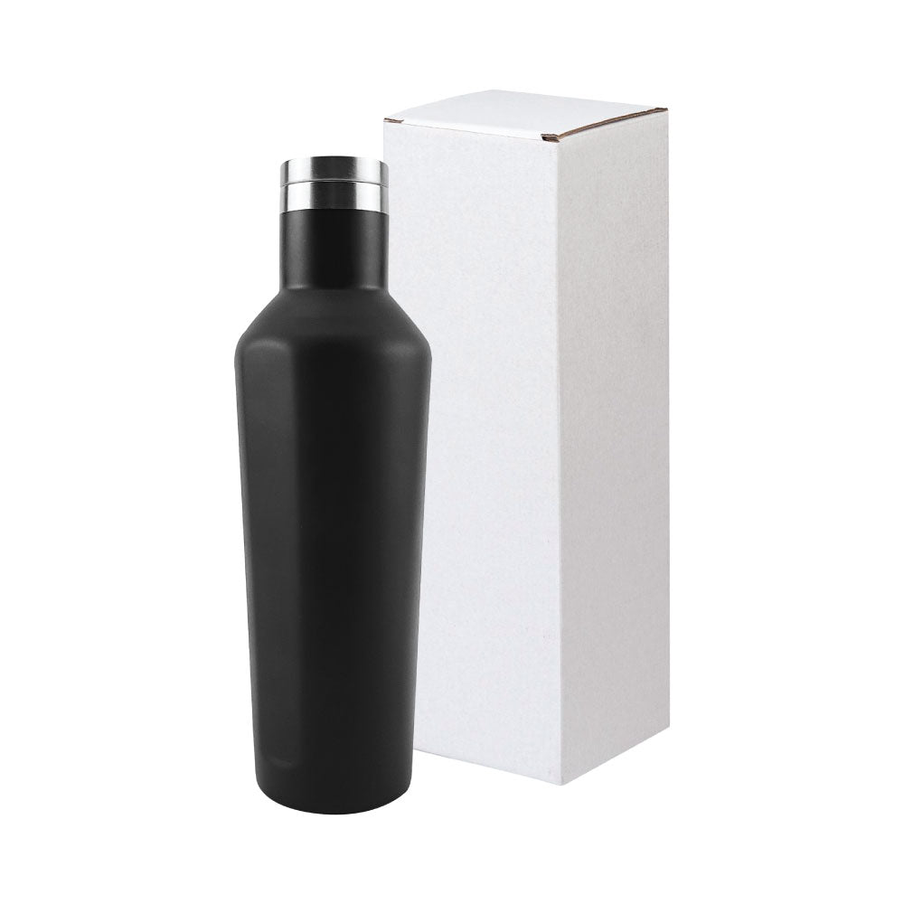 Custom Matte Black Stainless Steel Bottles – 500ml | Logo Printed Water Bottles - Novelty