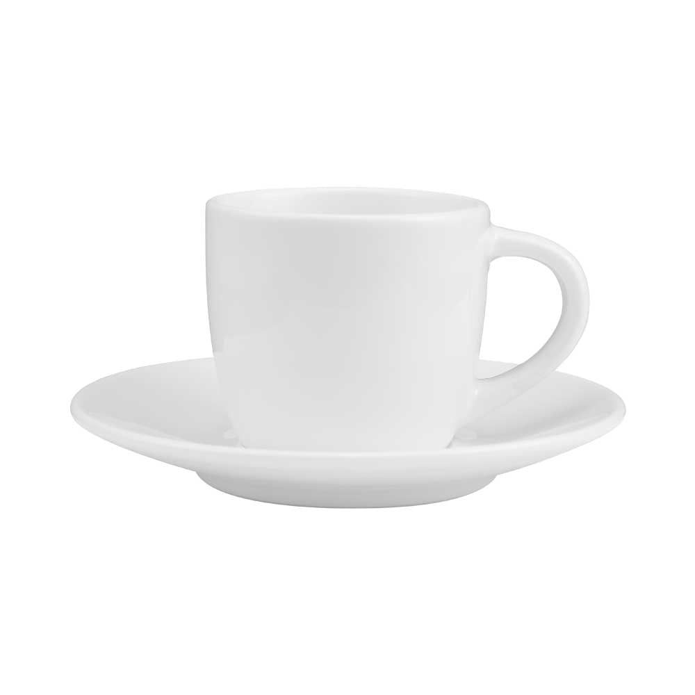 Sublimation White Ceramic Cup & Saucer 100ml Capacity - Novelty