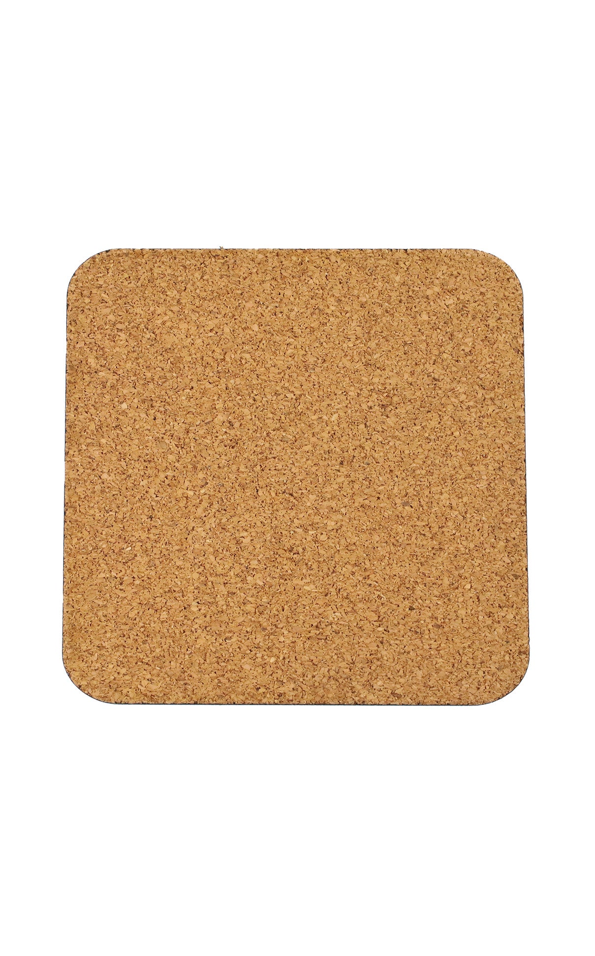 Square cork coaster with rounded edges isolated on white background Tea Coaster Cork-Square & Round