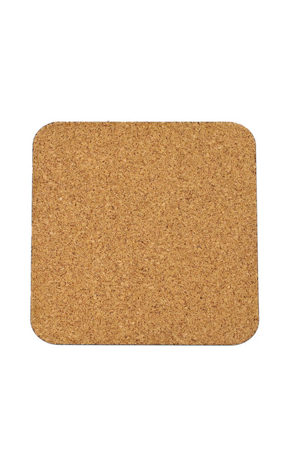 Square cork coaster with rounded edges isolated on white background Tea Coaster Cork-Square & Round