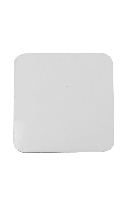 Plain white square cork coaster with rounded edges for protecting surfaces, Tea Coaster Cork-Square & Round