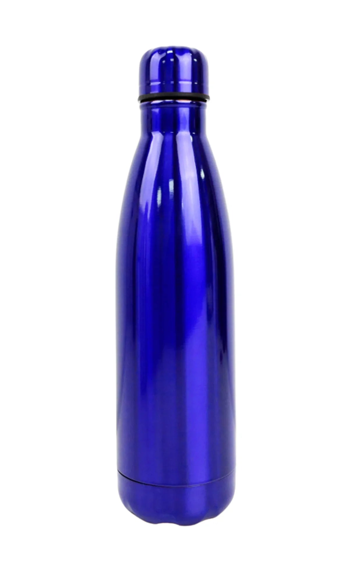 Glossy blue stainless steel bottle with secure screw cap for hot and cold drinks, Thermal Bottle 500ml