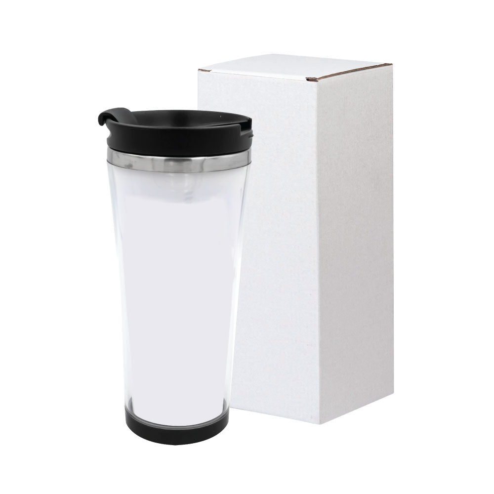 Custom Travel Mugs Dubai | 470ml Insert Paper Design Stainless Steel Mugs UAE | Corporate Gifts - Novelty