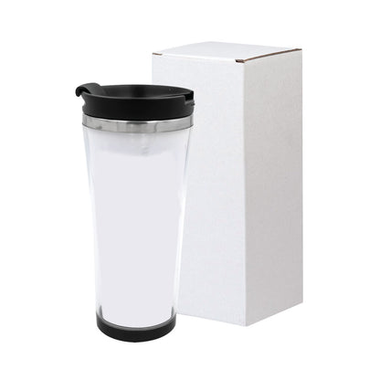 Custom Travel Mugs Dubai | 470ml Insert Paper Design Stainless Steel Mugs UAE | Corporate Gifts - Novelty