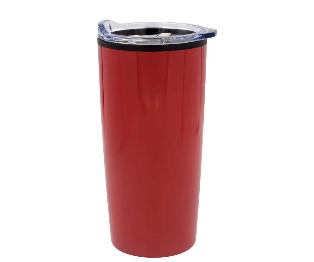 Custom Double-Wall Travel Mugs with Clear Lid – 500ml | Logo Printed Stainless Steel Mugs - Novelty