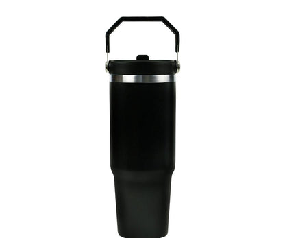 Tumbler with Handle & Straw SS Double Wall 900ml - Novelty