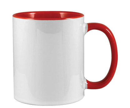 Custom Two Tone Ceramic Mugs – 325ml | Logo Printed Coffee Mugs - Novelty
