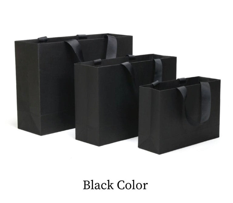 Black Plain Gift Bags - Novelty