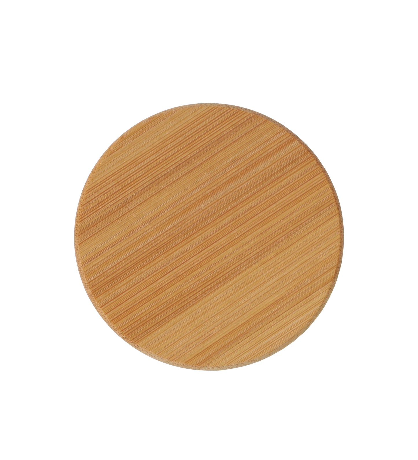 Round wooden lid designed for the Wheat Straw Cork Grip PP Tumbler to keep beverages secure and fresh.
