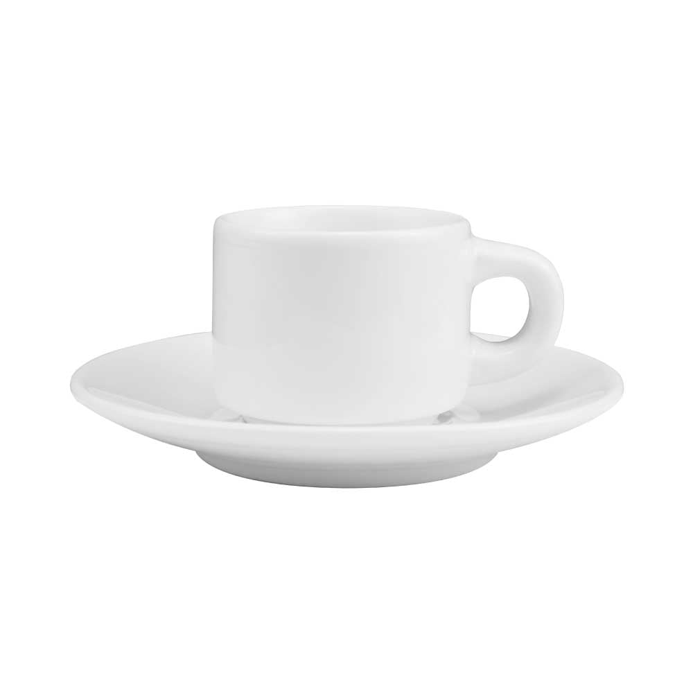 Sublimation White Ceramic Cup & Saucer 77ml Capacity - Novelty