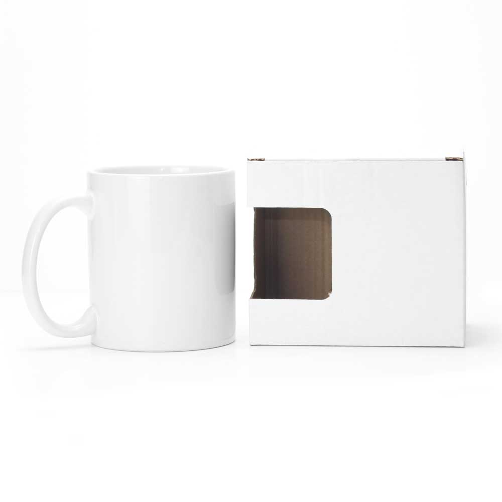 White Sublimation Ceramic Mugs with Box 11 oz - Novelty