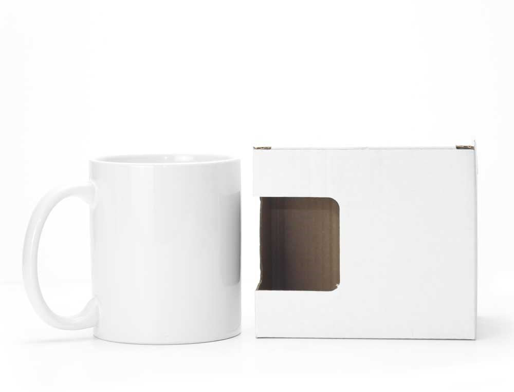White Sublimation Ceramic Mugs with Box 11 oz - Novelty