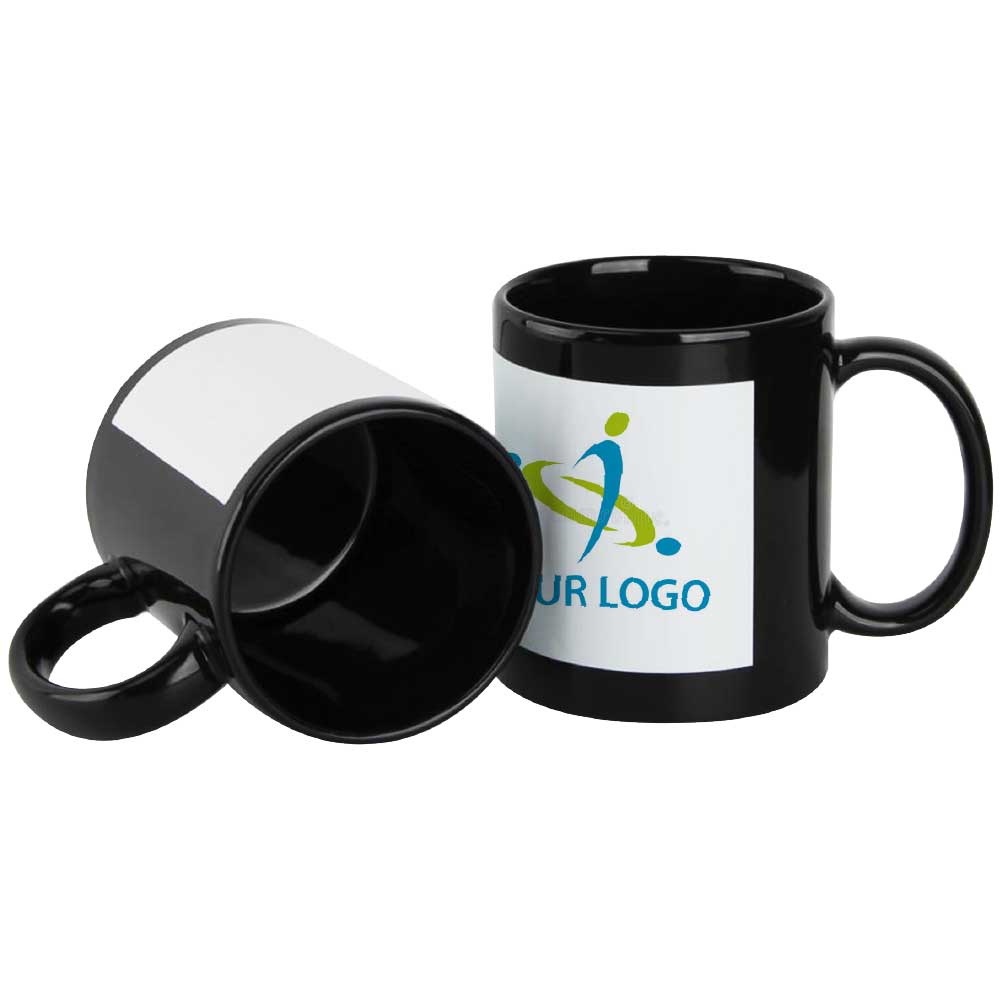 Custom Black Ceramic Mugs Dubai | 325ml Logo Printed Mugs UAE | Premium Corporate Gifts - Novelty