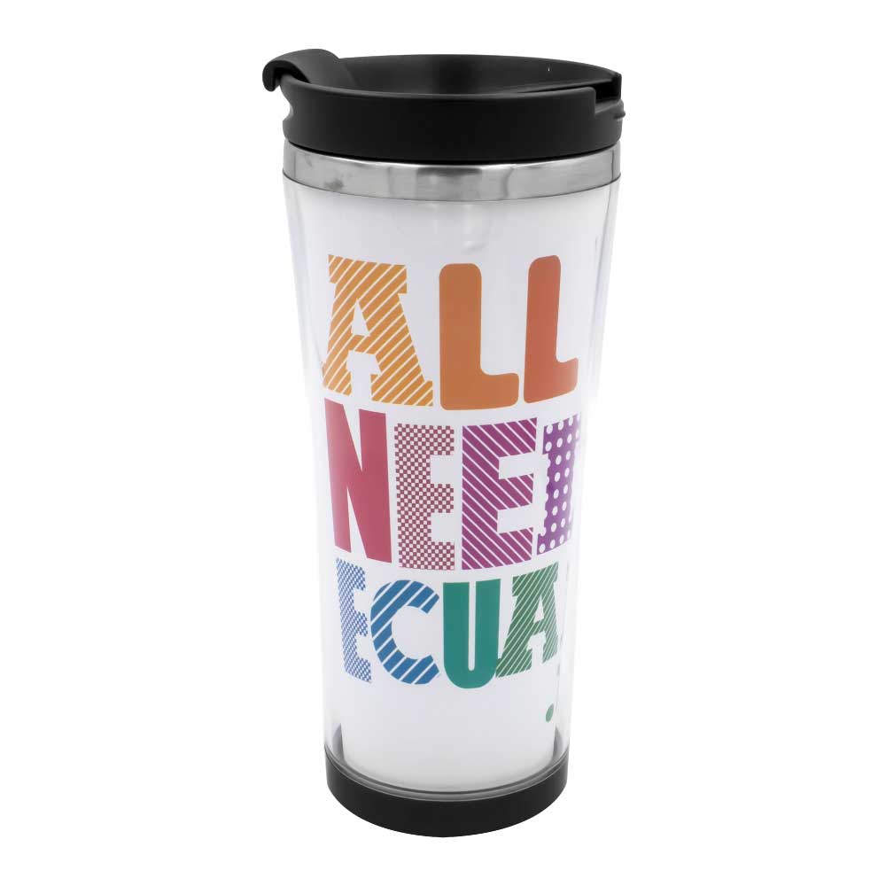 Custom Travel Mugs Dubai | 470ml Insert Paper Design Stainless Steel Mugs UAE | Corporate Gifts - Novelty