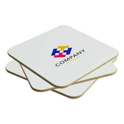 Custom Tea Coasters Dubai | Logo Printed Hardboard Coasters UAE | Corporate Desk Gifts - Novelty