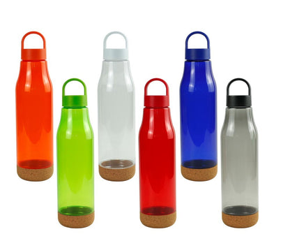 rPET Bottles with Cork Base, Twist-off Lid, Handle, 720ml - Novelty