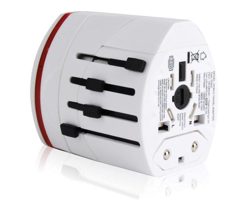 Travel Adapter with Dual USB Interface - Novelty